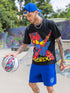 "U CAN'T STOP THE WAVES" Print Oversize Tshirt